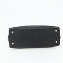 Salvatore Ferragamo Gancini Shoulder Bag Leather Black Silver Auth ka4272A-9