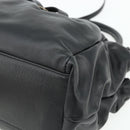 Salvatore Ferragamo Vala Hand Bag Leather 2way Black Gold Auth ka4273A-12