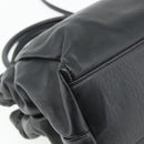Salvatore Ferragamo Vala Hand Bag Leather 2way Black Gold Auth ka4273A-15