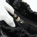 Salvatore Ferragamo Vala Hand Bag Leather 2way Black Gold Auth ka4273A-16