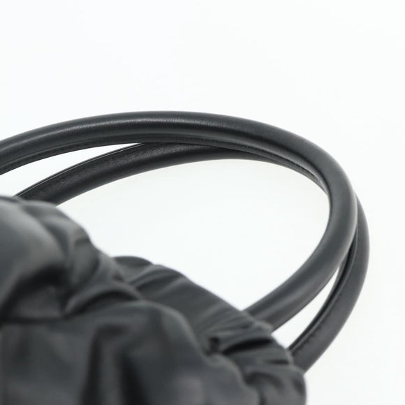 Salvatore Ferragamo Vala Hand Bag Leather 2way Black Gold Auth ka4273A