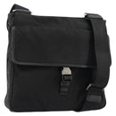 PRADA Shoulder Bag Nylon Black Silver Auth ka4274-1