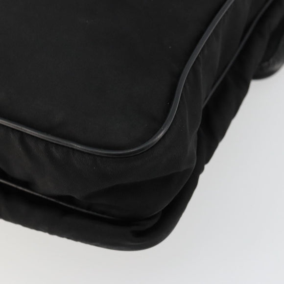 PRADA Shoulder Bag Nylon Black Silver Auth ka4274