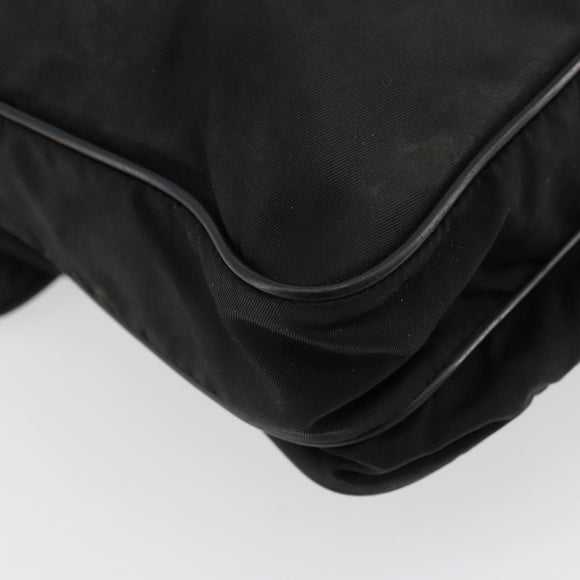 PRADA Shoulder Bag Nylon Black Silver Auth ka4274