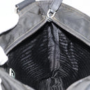PRADA Shoulder Bag Nylon Black Silver Auth ka4274-18