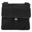 PRADA Shoulder Bag Nylon Black Silver Auth ka4274-2