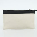 BALENCIAGA Navy Cabas S Bag Canvas Leather White Silver 339933 Auth ka4276A-20