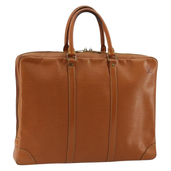 LOUIS VUITTON Epi Porte Documents Voyage Bag Zipangu Gold M54478 LV Auth ka4278