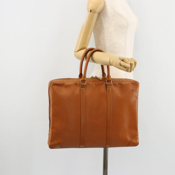LOUIS VUITTON Epi Porte Documents Voyage Bag Zipangu Gold M54478 LV Auth ka4278