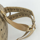 MCM Vicetos Logogram Backpack PVC Beige Gold Auth ka4282-14