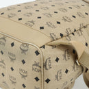 MCM Vicetos Logogram Backpack PVC Beige Gold Auth ka4282-17