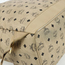 MCM Vicetos Logogram Backpack PVC Beige Gold Auth ka4282-10