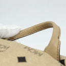 MCM Vicetos Logogram Backpack PVC Beige Gold Auth ka4282-8