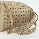 MCM Vicetos Logogram Backpack PVC Beige Gold Auth ka4282-9