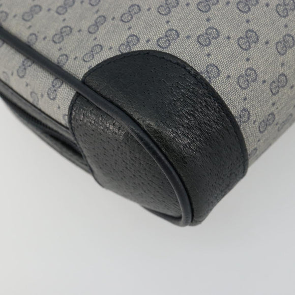 GUCCI Micro GG Supreme Clutch Bag PVC Navy Gold 014 89 0094 Auth ka4286