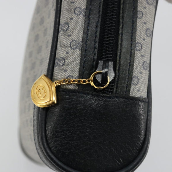 GUCCI Micro GG Supreme Clutch Bag PVC Navy Gold 014 89 0094 Auth ka4286