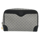 GUCCI Micro GG Supreme Clutch Bag PVC Navy Gold 014 89 0094 Auth ka4286-2