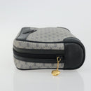 GUCCI Micro GG Supreme Clutch Bag PVC Navy Gold 014 89 0094 Auth ka4286-5