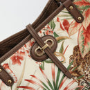 Salvatore Ferragamo Gancini Reversible Tote Bag Leather Brown Gold Auth ka4287A-10