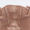 Salvatore Ferragamo Gancini Reversible Tote Bag Leather Brown Gold Auth ka4287A-18