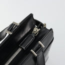 Salvatore Ferragamo Gancini Hand Bag Leather 2way Black Silver Auth ka4288-10