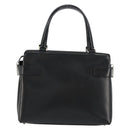 Salvatore Ferragamo Gancini Hand Bag Leather 2way Black Silver Auth ka4288-2