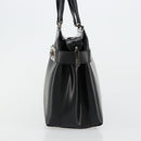 Salvatore Ferragamo Gancini Hand Bag Leather 2way Black Silver Auth ka4288-3