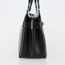 Salvatore Ferragamo Gancini Hand Bag Leather 2way Black Silver Auth ka4288-4