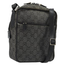 GUCCI GG Canvas Shoulder Bag Black Silver 03136 Auth ka4292-1