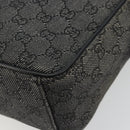GUCCI GG Canvas Shoulder Bag Black Silver 03136 Auth ka4292-10