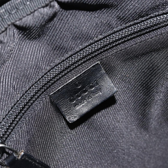 GUCCI GG Canvas Shoulder Bag Black Silver 03136 Auth ka4292