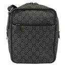 GUCCI GG Canvas Shoulder Bag Black Silver 03136 Auth ka4292-2