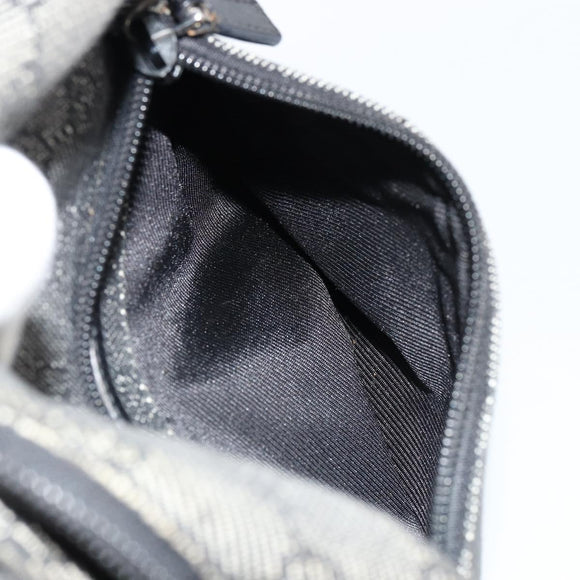 GUCCI GG Canvas Shoulder Bag Black Silver 03136 Auth ka4292