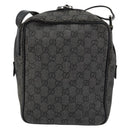GUCCI GG Canvas Shoulder Bag Black Silver 03136 Auth ka4292-3