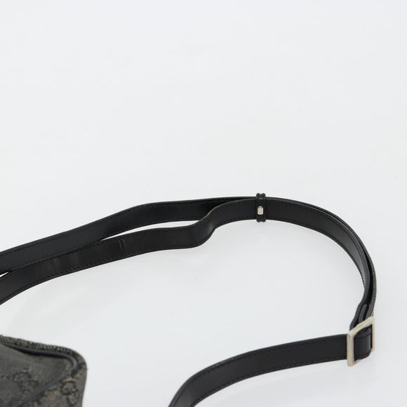 GUCCI GG Canvas Shoulder Bag Black Silver 03136 Auth ka4292