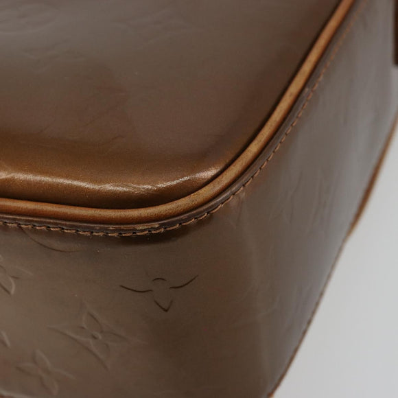 LOUIS VUITTON Monogram Vernis Christie GM Shoulder Bag Bronze M91107 Auth ka4295