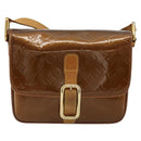 LOUIS VUITTON Monogram Vernis Christie GM Shoulder Bag Bronze M91107 Auth ka4295-2