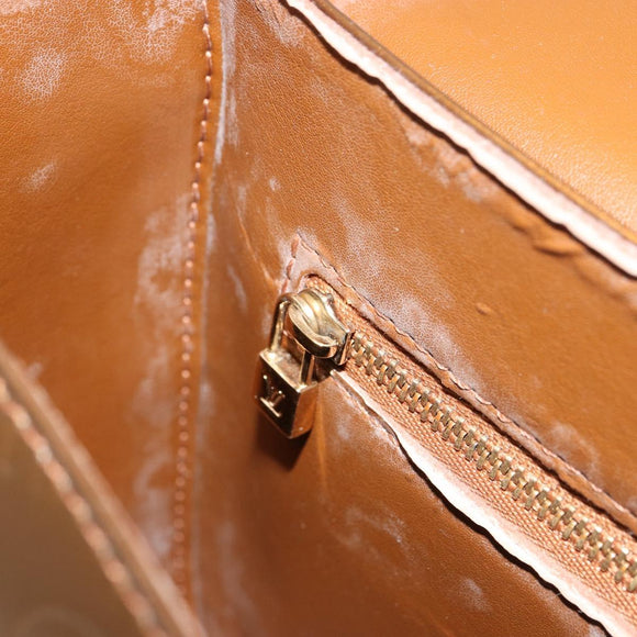 LOUIS VUITTON Monogram Vernis Christie GM Shoulder Bag Bronze M91107 Auth ka4295