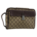 GUCCI GG Supreme Hand Bag PVC Beige Silver 108844 Auth ka4299-1