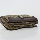 GUCCI GG Supreme Hand Bag PVC Beige Silver 108844 Auth ka4299-6