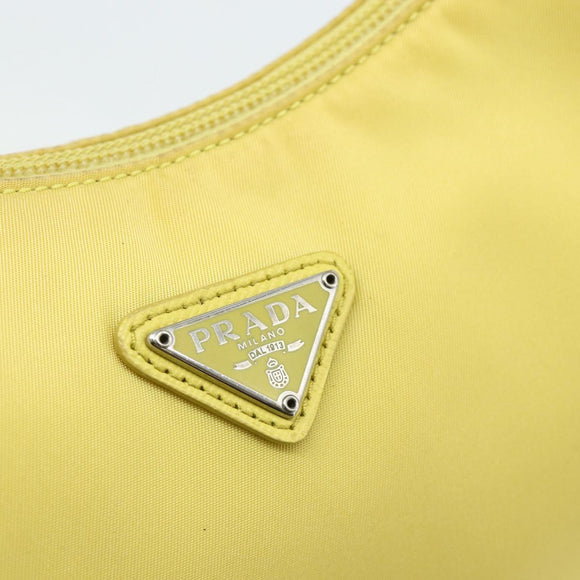 PRADA Hand Bag Nylon Yellow Yellow Auth ka4300A