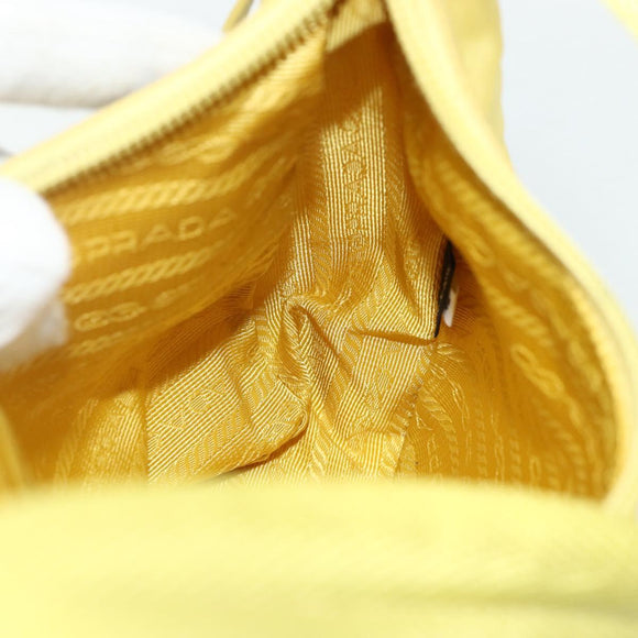 PRADA Hand Bag Nylon Yellow Yellow Auth ka4300A