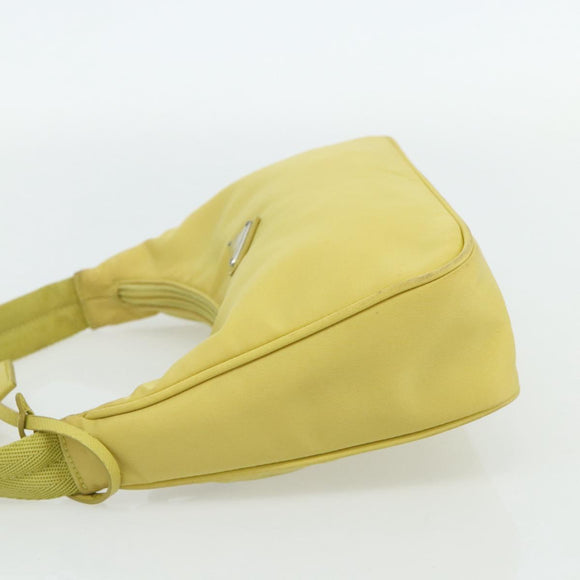 PRADA Hand Bag Nylon Yellow Yellow Auth ka4300A