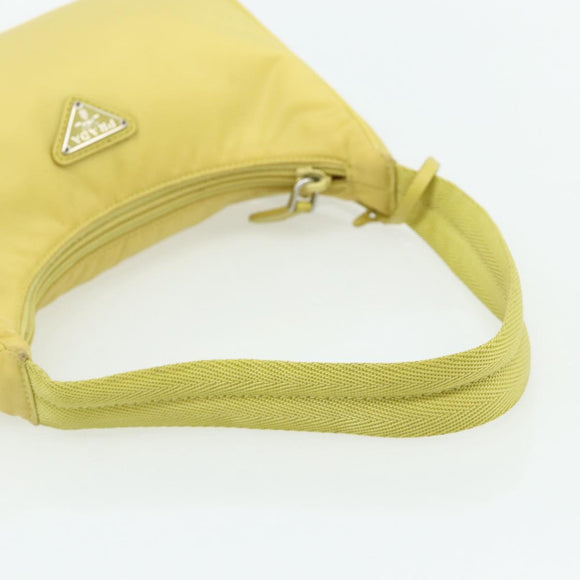 PRADA Hand Bag Nylon Yellow Yellow Auth ka4300A