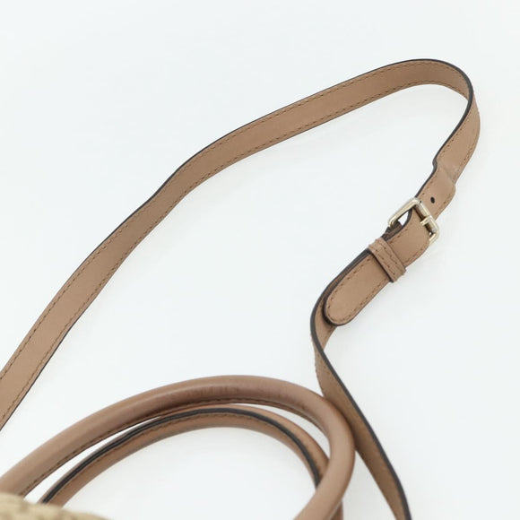 GUCCI Diamante Hand Bag Canvas 2way Beige Gold 247902 Auth ka4301