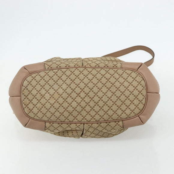 GUCCI Diamante Hand Bag Canvas 2way Beige Gold 247902 Auth ka4301
