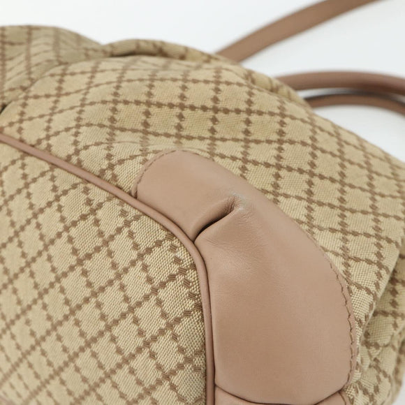 GUCCI Diamante Hand Bag Canvas 2way Beige Gold 247902 Auth ka4301