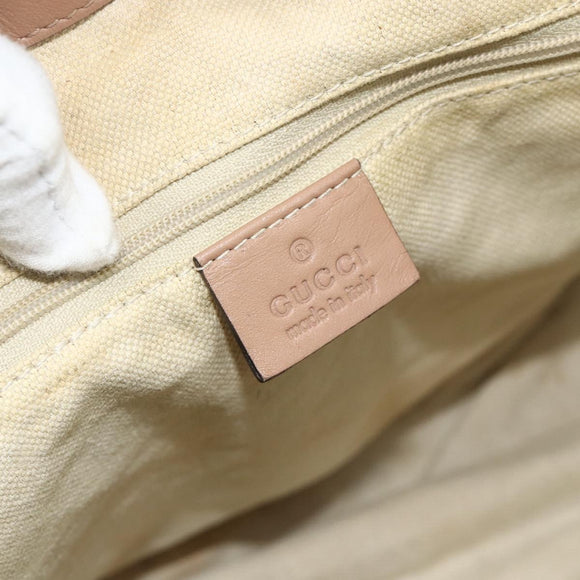 GUCCI Diamante Hand Bag Canvas 2way Beige Gold 247902 Auth ka4301