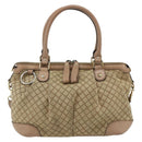 GUCCI Diamante Hand Bag Canvas 2way Beige Gold 247902 Auth ka4301-13