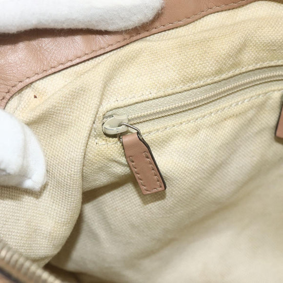 GUCCI Diamante Hand Bag Canvas 2way Beige Gold 247902 Auth ka4301